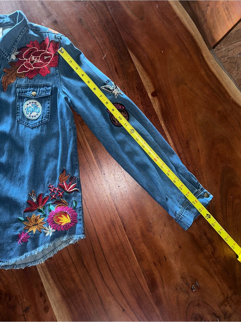 Spell Blue Denim Shirt Jacket Flower child - Picture 16 of 16